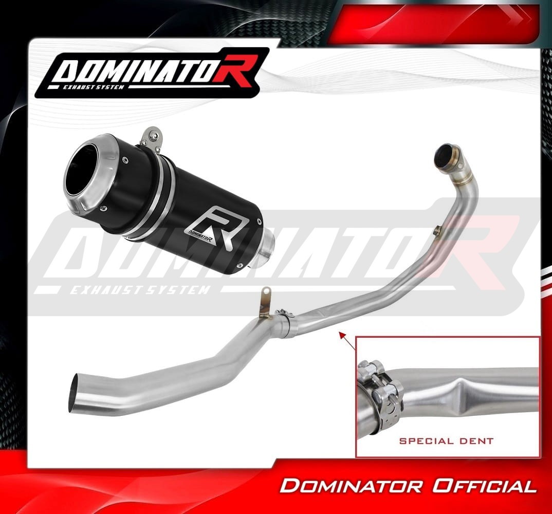 Pot D'échappement Silencieux DOMINATOR Pour KTM 390 Duke 2017-2020 | Acier Inoxydable, Finition Satinée | DB Killer Moyen Inclus