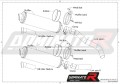Z1000 Z 1000 EXHAUST Homologated Homologation Kawasaki Muffler Auspuff Sportauspuff Silencer Echappement Silencieux Scarico Scarichi Escape Wydech Tłumik OVAL 2007 - 2009 DOMINATOR 3