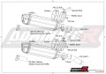 exhaust muffler DOMINATOR homologated road legal HP1 fits to Z1000 2014  2016 2