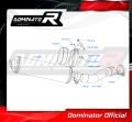 FZ1 FAZER 1000 EXHAUST Yamaha Muffler Auspuff Sportauspuff Silencer Echappement Silencieux Scarico Scarichi Escape Wydech Tłumik OVAL 2006 - 2015 DOMINATOR 5