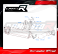 exhaust muffler DOMINATOR HP1 fits to Yamaha FZ1 FAZER 1000 2006  2015 5