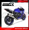YZF R1 1000 RN65 EXHAUST DECAT EX Yamaha Muffler Auspuff Sportauspuff Silencer Echappement Silencieux Scarico Scarichi Escape DE-CAT Wydech Tłumik Carbon End Cap HP1 2020 - 2021 DOMINATOR 2