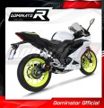 Yamaha YZF R125 2019 -2021 Full  Exhaust System  Muffler Auspuff Sportauspuff Silencer Echappement Silencieux Scarico Scarichi Escape Collector Manifold Wydech Tłumik  GP BLACK DOMINATOR  2