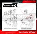 wydech tłumik DOMINATOR HP8 CZARNY pasujący do motocykla Kawasaki Z800 2013 - 2016 5