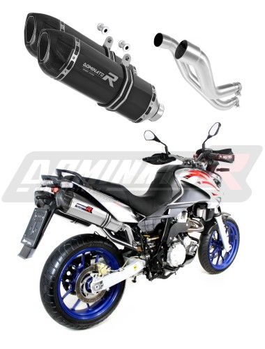 Aprilia Pegaso 650 Strada 2007 - 2010 EXHAUST Muffler Auspuff Sportauspuff Silencer Echappement Silencieux Scarico Scarichi Escape Wydech Tłumik HP1 BLACK Dominator Exhaust System x
