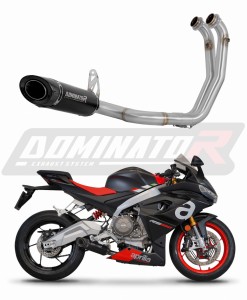 Aprilia RS 660 2020 - 2024 Full Exhaust System Collector Silencer HP8 BLACK + dB killer medium