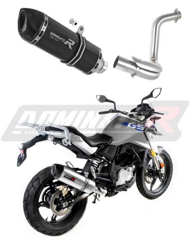 BMW G310GS 2016 - 2022 EXHAUST Muffler Auspuff Sportauspuff Silencer Echappement Silencieux Scarico Scarichi Escape Wydech Tłumik HP1 BLACK Dominator Exhaust System x