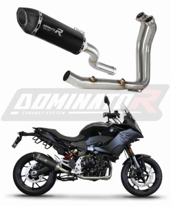 BMW F900XR 2020 - 2026 Full Exhaust System Collector Silencer HP5 BLACK + dB killer medium