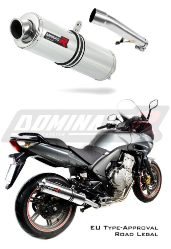 exhaust muffler DOMINATOR homologated road legal ROUND fits to CBF 600 2008  2013 5
