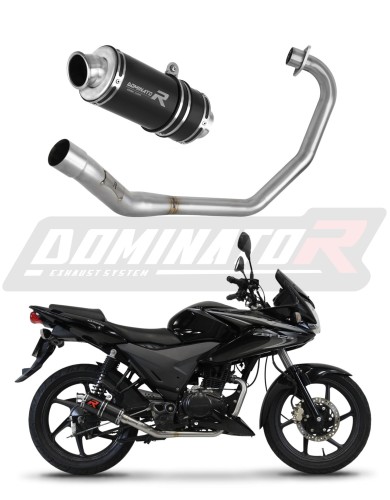 Honda  CBF 125 2009-2014  Full  Exhaust System  Muffler Auspuff Sportauspuff Silencer Echappement Silencieux Scarico Scarichi Escape Collector Manifold Wydech Tłumik  GP1 BLACK DOMINATOR x