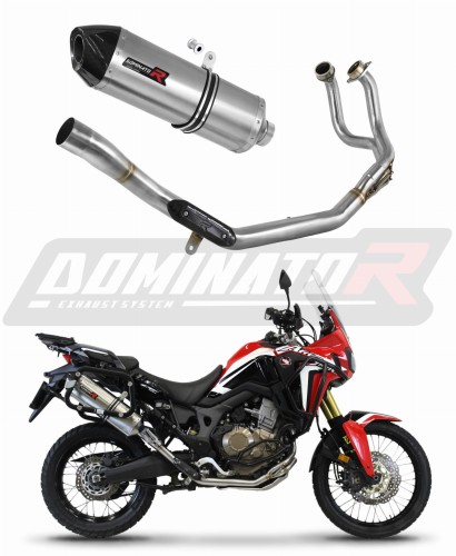 Honda CRF 1000L Africa Twin 2015 -2017 Full Exhaust System  Muffler Auspuff Sportauspuff Silencer Echappement Silencieux Scarico Scarichi Escape Collector Manifold Wydech Tłumik HP7 DOMINATOR x