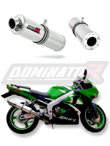 ZX6R EXHAUST Kawasaki Muffler Auspuff Sportauspuff Silencer Echappement Silencieux Scarico Scarichi Escape Wydech Tłumik ROUND 1998 - 2002 Dominator x