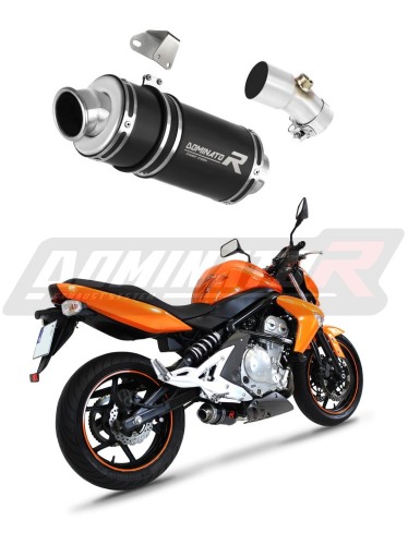 Kawasaki ER - 6N / F 650 2009 - 2011  motorcycle Exhaust Muffler Auspuff Sportauspuff Silencer Echappement Silencieux Scarico Scarichi Escape Wydech Tłumik GP1 BLACK Dominator x