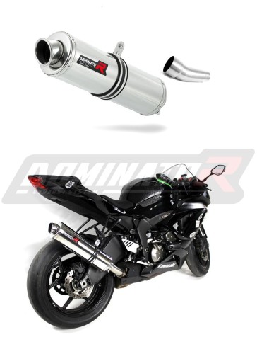 ZX6R ZX636 EXHAUST Kawasaki Muffler Auspuff Sportauspuff Silencer Echappement Silencieux Scarico Scarichi Escape Wydech Tłumik ROUND 2009 - 2016 Dominator x