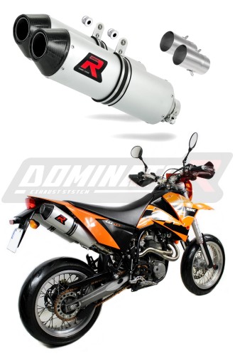 660 SMC Exhaust KTM Muffler Auspuff Sportauspuff Silencer Echappement Silencieux Scarico Scarichi Escape Wydech Tłumik Carbon Tip MX 2005 - 2006 Dominator  x
