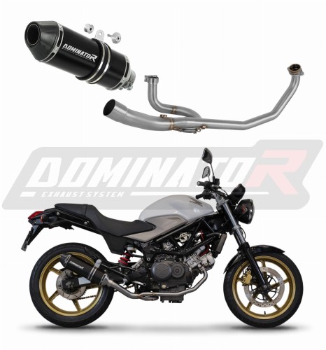 kompletny układ wydechowy z tłumikiem DOMINATOR Full System HP3 CZARNY pasujący do motocykla Honda VTR 250 2009 - 2015 6