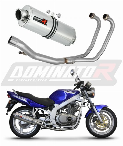 Suzuki GS 500E 1989 - 2009 EXHAUST Collector Manifold Full System Muffler Auspuff Sportauspuff Silencer Echappement Silencieux Scarico Scarichi Escape Wydech Tłumik OV Dominator Exhaust System x