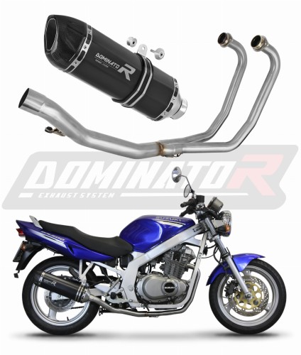 complete exhaust system with muffler DOMINATOR Full System HP1 BLACK fits to Suzuki GS 500E 1989  2009 7