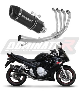 Suzuki GSXF 650 2007 - 2016 Full Exhaust System Collector Silencer HP1 BLACK + dB killer