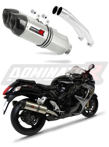 GSX 1300 R GSXR HAYABUSA EXHAUST Suzuki Muffler Auspuff Sportauspuff Silencer Echappement Silencieux Scarico Scarichi Escape Wydech Tłumik Carbon Tip HP1 2008 - 2019 Dominator x