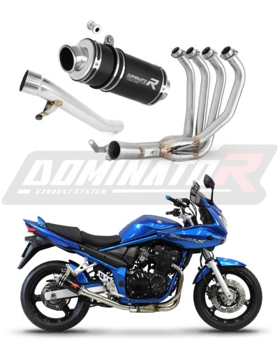 complete exhaust system with muffler DOMINATOR Full System GP1 BLACK fits to Suzuki GSF 650 BANDIT N / S 2005  2006 6