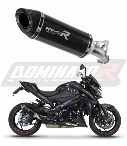 Suzuki GSX-S GSXS 1000 2015 - 2020 EXHAUST Muffler Auspuff Sportauspuff Silencer Echappement Silencieux Scarico Scarichi Escape Wydech Tłumik HP8 BLACK DOMINATOR EXHAUST SYSTEM x