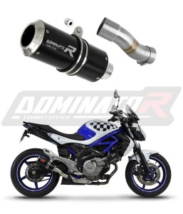 Suzuki SFV 650 GLADIUS 2009 - 2015 Exhaust Silencer Muffler GP BLACK + dB killer medium