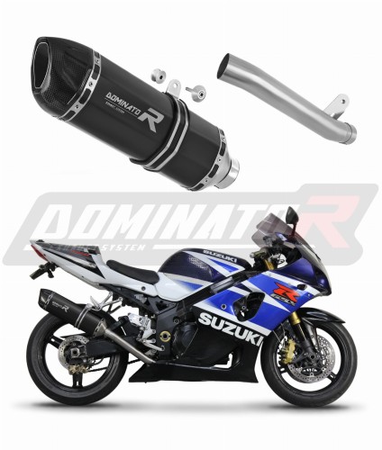 Suzuki GSXR 1000 K1-K4 2001 - 2004 Slip-on Exhaust Muffler Auspuff Sportauspuff Silencer Echappement Silencieux Scarico Scarichi Escape Marmitta Wydech Tłumik HP1 BLACK DOMINATOR EXHAUST SYSTEM x
