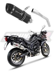 Triumph TIGER 800 XC XR 2015 - 2017 Exhaust Silencer Muffler HP1 BLACK + dB killer medium