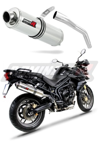 TIGER 800 XC XR XRX XCX XRT XCA EXHAUST Triumph Muffler Auspuff Sportauspuff Silencer Echappement Silencieux Scarico Scarichi Escape Wydech Tłumik ROUND 2015 - 2017 DOMINATOR x
