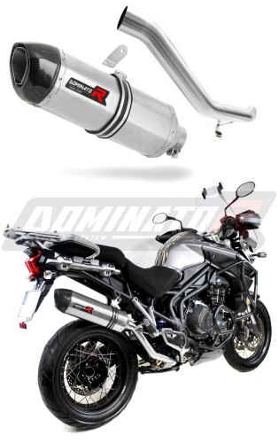 TIGER Explorer 1200 EXHAUST Triumph Muffler Auspuff Sportauspuff Silencer Echappement Silencieux Scarico Scarichi Escape Wydech Tłumik HP1 Carbon Tip 2012 - 2016 DOMINATOR x