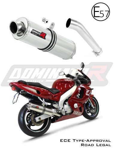exhaust muffler DOMINATOR homologated road legal ROUND fits to YZF 600R Thundercat 1996  2006 8