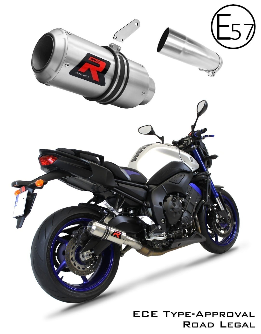 FZ8N FZ8 FZ800 2010-2015パイプ＆リアルカーボンマフラー FZ 8 N