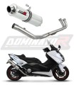 complete exhaust system with muffler DOMINATOR Full System ROUND fits to Yamaha XP 530 TMAX 2012  2016 6