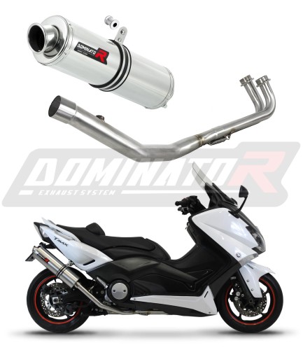 complete exhaust system with muffler DOMINATOR Full System ROUND fits to Yamaha XP 530 TMAX 2012  2016 6