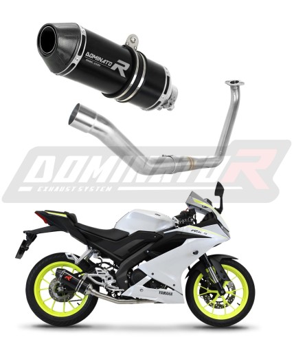 kompletny układ wydechowy z tłumikiem DOMINATOR Full System HP3 CZARNY pasujący do motocykla Yamaha YZF R125 2019 - 2020 6
