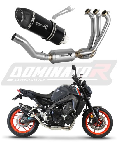 MT-09 2021 - 2022 EXHAUST Yamaha Full System EX Muffler Auspuff Sportauspuff Silencer Echappement Silencieux Scarico Scarichi Escape Collector Manifold Wydech Tłumik HP5 BLACK DOMINATOR x