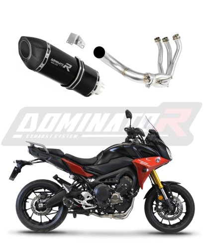 complete exhaust system with muffler DOMINATOR Full System HP5 BLACK fits to Yamaha MT 09 TRACER 900 2015  2020 7