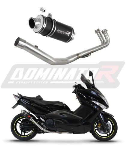 Yamaha T-MAX 500 Full  Exhaust System  Muffler Auspuff Sportauspuff Silencer Echappement Silencieux Scarico Scarichi Escape Collector Manifold Wydech Tłumik  GP1 BLACK DOMINATOR x