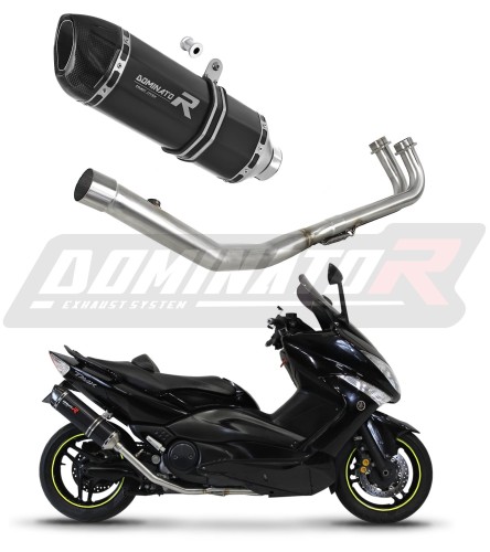 kompletny układ wydechowy z tłumikiem DOMINATOR Full System HP1 CZARNY pasujący do motocykla Yamaha T-MAX 500 2008 - 2011 6