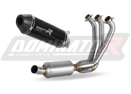 Yamaha XSR 900 2022 - 2023 Full Exhaust System EX Muffler Auspuff Sportauspuff Silencer Echappement Silencieux Scarico Scarichi Escape Collector Manifold Wydech Tłumik HP3 BLACK Low Level  EX DOMINATOR x