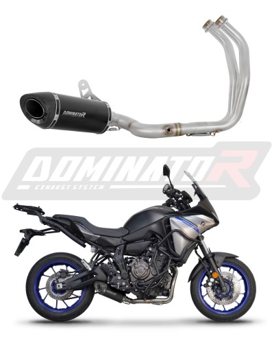 kompletny układ wydechowy z tłumikiem DOMINATOR Full System HP8 CZARNY pasujący do motocykla Yamaha Tracer 7 / GT 2020 - 2024 3