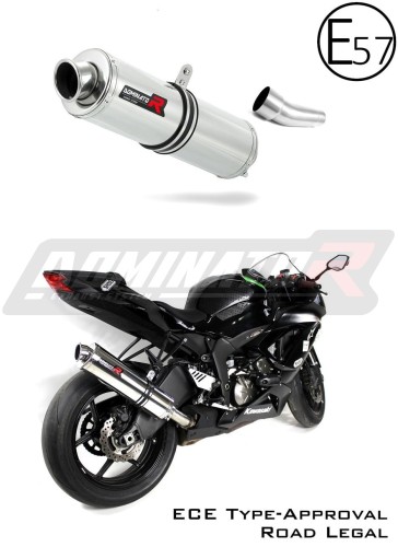 wydech tłumik DOMINATOR Homologowany Okrągły pasujący do motocykla Kawasaki ZX6R 636 2009 - 2020 5