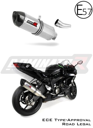 exhaust muffler DOMINATOR homologated road legal HP1 fits to Kawasaki ZX6R 636 2009  2020 5