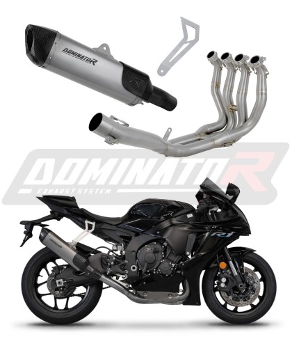 complete exhaust system with muffler DOMINATOR titanium Full System HP6 fits to YZF R1 1000 RN49 2017  2019 6