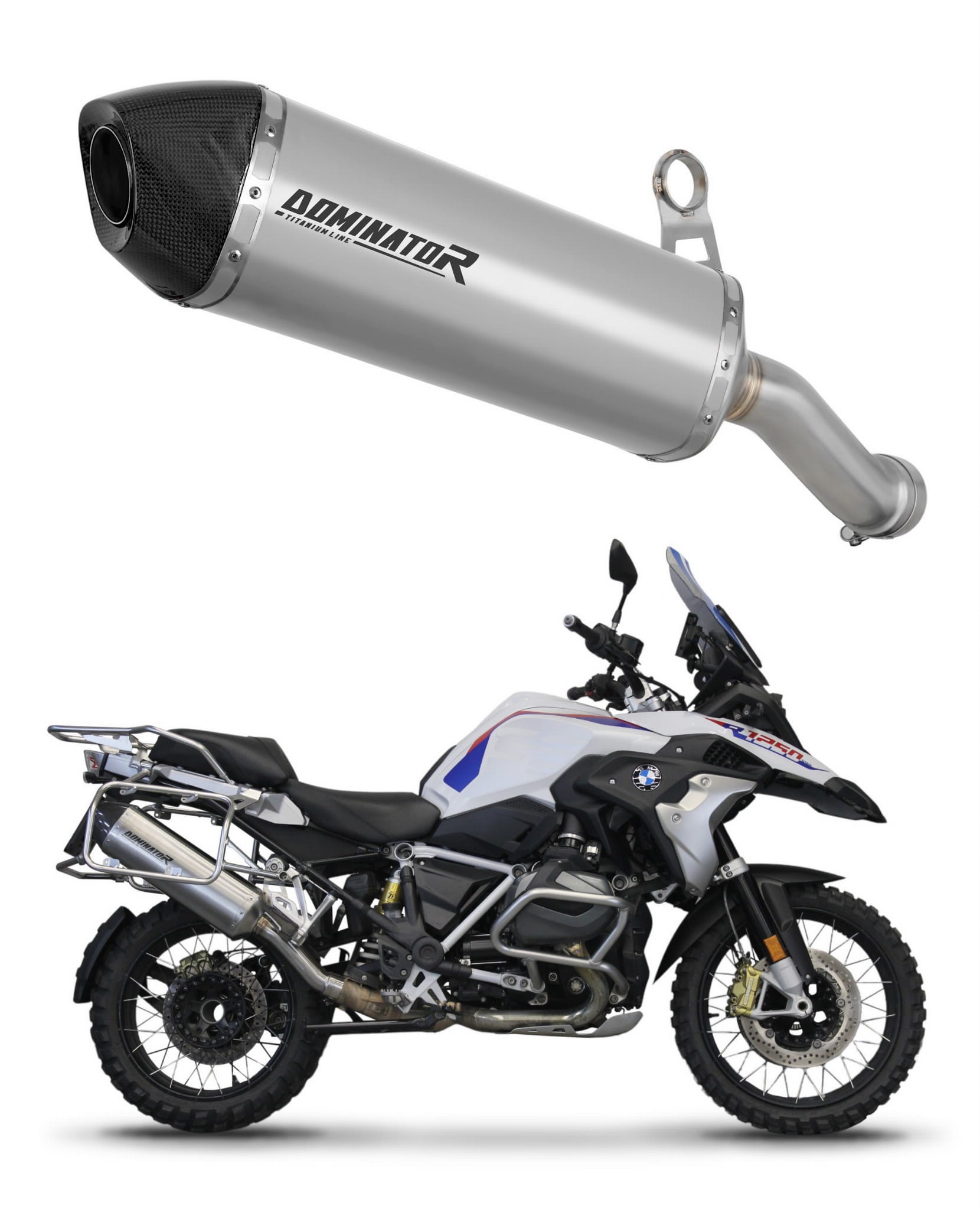 bmw r1200gs エキパイ 直通 BMW R1200GS 2013 - 2018 Exhaust Silencer Muffler Titanium HP7 + dB