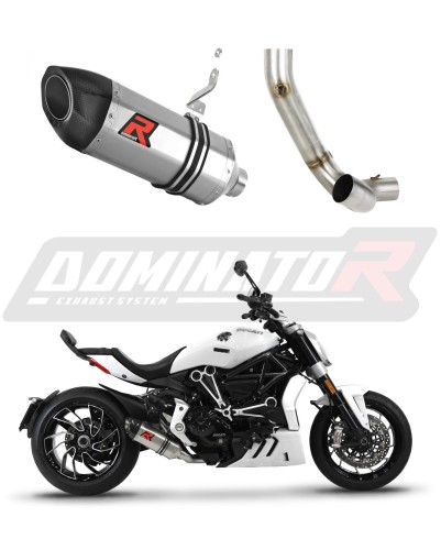 XDiavel 1260 S EXHAUST Ducati Muffler Auspuff Sportauspuff Silencer Echappement Silencieux Scarico Scarichi Escape Wydech Tłumik Carbon End Cap HP5 2019 - 2021 Dominator x