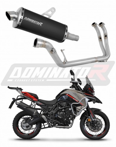 kompletny układ wydechowy z tłumikiem DOMINATOR Full System P7 CZARNY pasujący do motocykla Benelli TRK 702 / TRK 702X 2023 - 2024 5