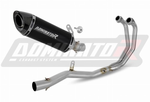 kompletny układ wydechowy z tłumikiem DOMINATOR Full System HP8 CZARNY pasujący do motocykla Yamaha MT-03 2020 - 2023 2