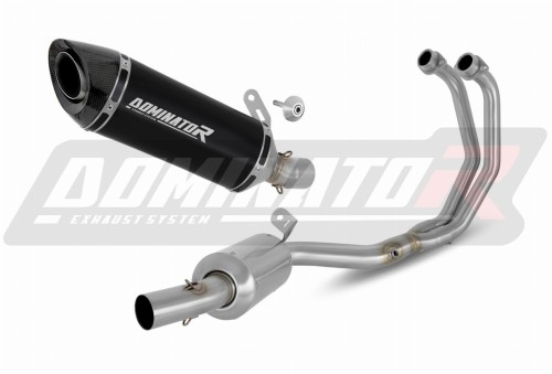 kompletny układ wydechowy z tłumikiem DOMINATOR Full System HP8 CZARNY pasujący do motocykla Yamaha MT-03 2020 - 2023 2
